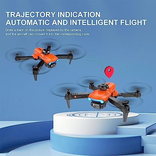 ZZKHGo Foldable FPV Drone with 1080P WiFi Camera for Adults and Kids; Gesture Control RC Quadcopter with Batteries, Gravity Sensor (Orange)