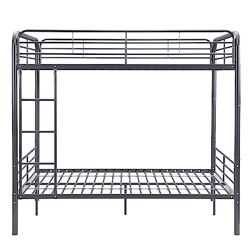 FUSVZ Metal Full Over Full Bunk Beds for Adults, Modern Style Metal Bunk Bed Full Over Full Size, Heavy-Duty Bunk Beds Frame with Ladders for Kids Boys Girls Teens Adults, Weight Capacity 500LBS