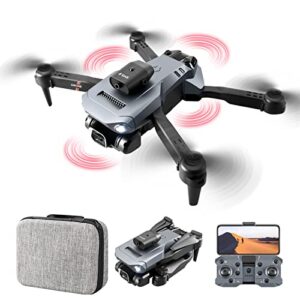 rc drones with camera for adults & beginners mini drone with dual 1080p lens, altitude hold headless mode one key start, rc quadcopter plane fpv drone remote control airplane cool stuff (black)