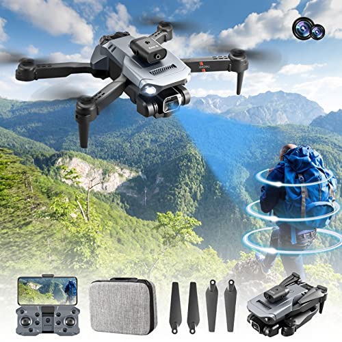 Rc Drones With Camera for Adults & Beginners Mini Drone with Dual 1080P Lens, Altitude Hold Headless Mode One Key Start, Rc Quadcopter Plane Fpv Drone Remote Control Airplane Cool Stuff (Black)