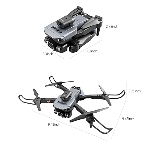 Rc Drones With Camera for Adults & Beginners Mini Drone with Dual 1080P Lens, Altitude Hold Headless Mode One Key Start, Rc Quadcopter Plane Fpv Drone Remote Control Airplane Cool Stuff (Black)