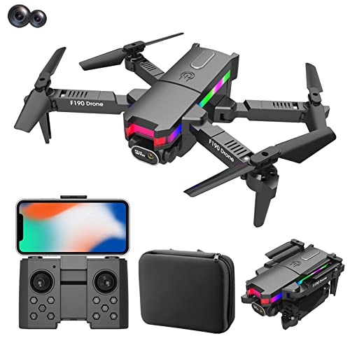 Mini Drone Rc Drones With Camera for Adults 1080P HD Fpv Drone with Two Batterys, Altitude Hold Headless Mode One Key Start Speed Adjustment, Rc Quadcopter Plane for Beginners Cool Stuff (Black)