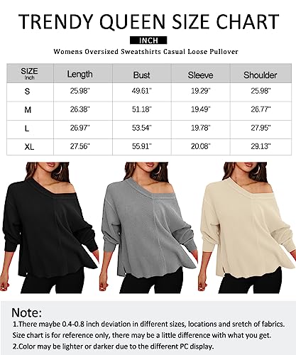 Trendy Queen Sweatshirts for Women Hoodies Sweaters Oversized Tops Comfy Casual Outfits Pullover Loose Fashion Fall Winter Clothes 2023 Brown