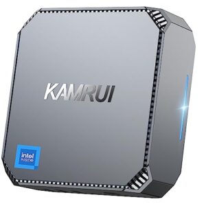kamrui ak2 plus mini pc, intel 12th gen alder lake- n100(up to 3.4ghz) mini tower computer, 16gb ddr4 ram 500gb ssd mini computer windows 11 support 4k hd/wifi 5/bt4.2/gigabit ethernet for home/office