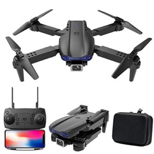 zzkhgo mini drone with 1080p dual hd camera for adults - foldable remote control small drone with camera, one key start, altitude hold, headless mode, toys gifts for kids and adults