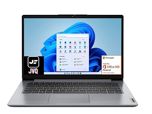 lenovo Newest IdeaPad Laptop, 14.0" HD Display,Intel Pentium N5030, 4GB DDR4 RAM, 256GB Space (128G emmc+128G Card), 1-Year Office 365, Webcam, HDMI, WiFi 6, Bluetooth, Windows 11, Cloud Grey, JVQ MP