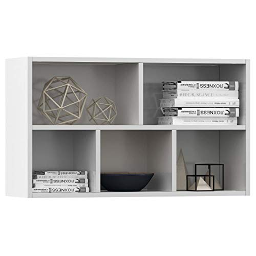 MNISDFL Open Display Book Shelf Freestanding Display Shelf Bookshelf Decor Book Cabinet/Sideboard White 19.7"x9.8"x31.5" Engineered Wood for Home Office School