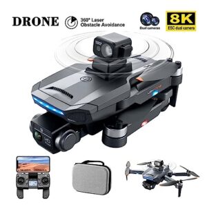 OZLIKA K918 Obstacle Avoidance Drone 4K HD Aerial Camera Brushless GPS Outdoor Flying Machine High-tech Remote Control Aircraft (Color : Dual 8K 1B)