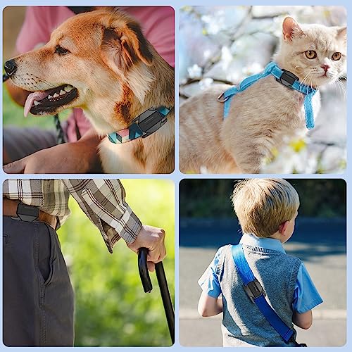 Airtag Dog Collar Holder - Full-Body Cover IPX8 Waterproof Durable Anti-Lost Loop Holder Air Tag Tracker Protective Case for Pet Cat & Dog Collars/Backpack/Bags/Harnesses/Belt (4 Pack)