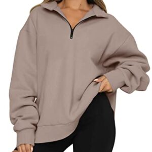 AUTOMET Womens Oversized Sweatshirts Hoodies Half Zip Pullover Trendy Long Sleeve Shirts Tops Y2k Fall Sweaters Clothes 2023 Outfits