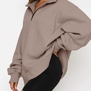 AUTOMET Womens Oversized Sweatshirts Hoodies Half Zip Pullover Trendy Long Sleeve Shirts Tops Y2k Fall Sweaters Clothes 2023 Outfits