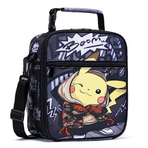 rapcfeaw insulated lunch bag kids lunch box for men women boys girls lunch boxes for school play picnic 10.6x8.8x4.3 inch