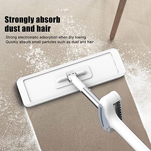 KUIKUI Wet Dry Dual Use Dust Cleaning Squeeze Flat Mop Kit, Sturdy, Flexible, and Efficient Floor Cleaner Accessory for Home Use