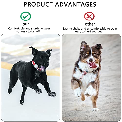 2 Pack Airtag Dog Collar Holder for Apple Airtag, Protective Airtag Case for Dog cat Collar, TPU Anti-Lost Air Tag Cover Compatible with Apple Airtag Track, Pet Collar Airtag Protector