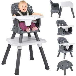 accombe high chair 7 in 1 baby high chairs for babies and toddlers booster seat for dining table, convertible baby eating chair adjustable plastic highchairs for baby boy girl, sit up floor chair