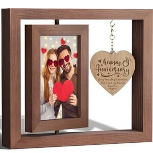 anniversary gifts for him her wedding anniversary gifts for wife husband couple gifts, happy anniversary picture frame for 4x6 photos, 1-99 years 50th anniversary decorations for girlfriend boyfriend