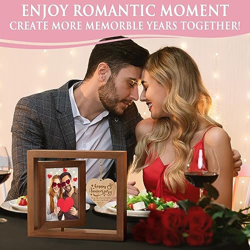 Anniversary Gifts for Him Her Wedding Anniversary Gifts for Wife Husband Couple Gifts, Happy Anniversary Picture Frame for 4x6 Photos, 1-99 Years 50th Anniversary Decorations for Girlfriend Boyfriend