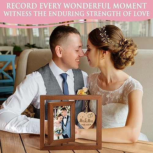 Tiblue Wedding Gifts For Couples 2023 - Mr and Mrs Picture Frame for 4x6 Pictures, Bridal Shower Gifts for Bride To Be, Wedding Picture Frame Bachelorette Gifts For Bride Engagement Gifts