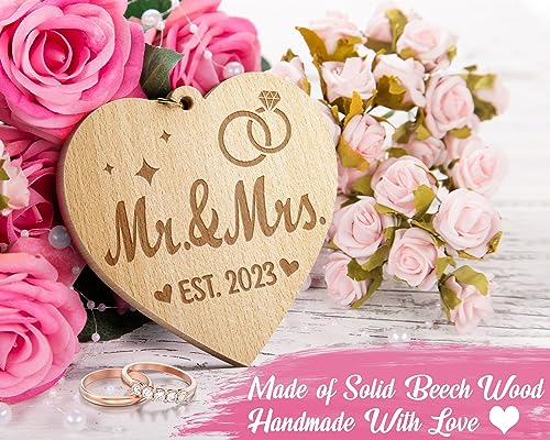 Tiblue Wedding Gifts For Couples 2023 - Mr and Mrs Picture Frame for 4x6 Pictures, Bridal Shower Gifts for Bride To Be, Wedding Picture Frame Bachelorette Gifts For Bride Engagement Gifts