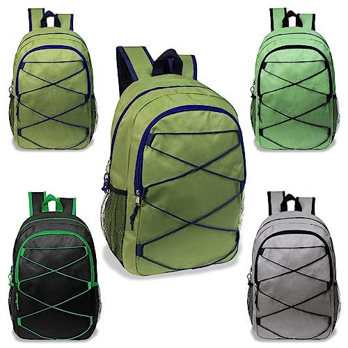 24-Pack 17" Classic School Backpacks for Kids - Backpacks in Bulk for Elementary, Middle, and High School Students, Assorted Colors and Patterns