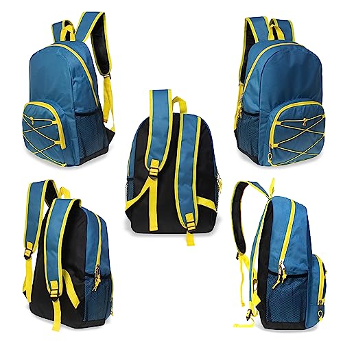 24-Pack 17" Classic School Backpacks for Kids - Backpacks in Bulk for Elementary, Middle, and High School Students, Assorted Colors and Patterns