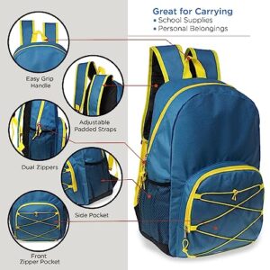 24-Pack 17" Classic School Backpacks for Kids - Backpacks in Bulk for Elementary, Middle, and High School Students, Assorted Colors and Patterns