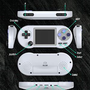 Handheld Game Console for Kids, Rertro Game Console Built-in 6000 Retro Games, 3 inch IPS Screen, 7 Emulators FC/SFC/MD/GB/GBC/GBA/MAME, Retro Handheld Game Console Gift for Kids