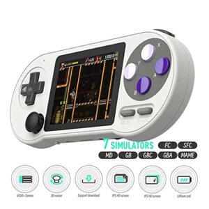 Handheld Game Console for Kids, Rertro Game Console Built-in 6000 Retro Games, 3 inch IPS Screen, 7 Emulators FC/SFC/MD/GB/GBC/GBA/MAME, Retro Handheld Game Console Gift for Kids