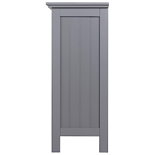 eHemco 3 Tier Bookcase with 2 Arched Supports, 40 Inches, Gray