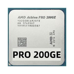 amd athlon pro 200ge cpu used 2-core 4-thread desktop processor 3.2 ghz 4m 35w socket am4
