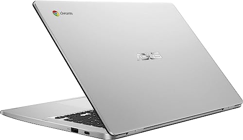 ASUS C523NA Chromebook 15.6" HD Laptop, Intel Celeron N3350 Processor, 4GB RAM, 64GB eMMC Flash Memory, Intel HD Graphics, HD Webcam, Stereo Speakers, Chrome OS, Silver, (renewed)