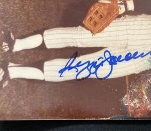 Reggie Jackson Signed Photo 8x10 Photo Baseball Gossage Auto Damage JSA 14 - Autographed MLB Photos