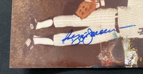 Reggie Jackson Signed Photo 8x10 Photo Baseball Gossage Auto Damage JSA 14 - Autographed MLB Photos