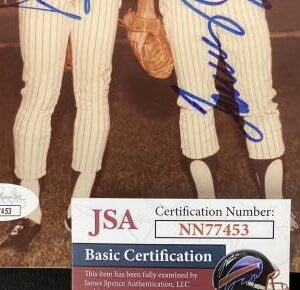 Reggie Jackson Signed Photo 8x10 Photo Baseball Gossage Auto Damage JSA 14 - Autographed MLB Photos