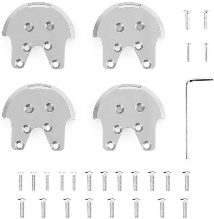 WEHOMY Drone Accessories 4pcs Metal Reinforcement Plate Kit Propeller Protection Motor Mount Base Protect for DJI Phantom 3 Series Drone P3 Pro/Adv/Sta Replaceable (Color : Silver)