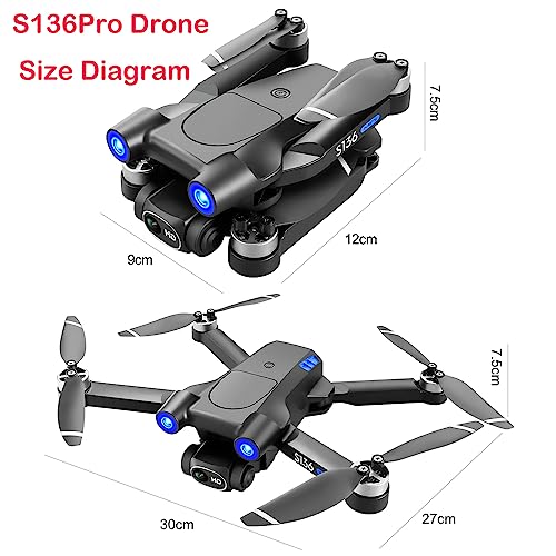 Dynoson GPS Drone with 4K HD Camera for Adults Beginners, 3 Batteries for 60 Minutes Long Flight Time,5G Transmission FPV and Long Range GPS Drone with Brushless Motor and Optical Flow,GPS Auto Return,Intelligence Follows me,Include 3 Batteries and handba