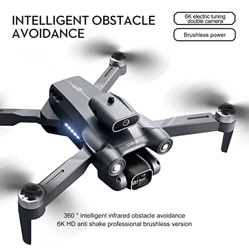 A13 drones with camera for adults 4k HD dual camera Automatic obstacle avoidance One Touch Take-off and Landing Trajectory flight (Black)