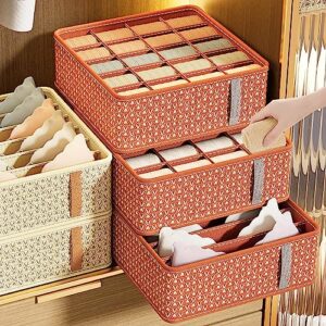 kmonabie underwear sock storage box organization and storage drawer type multifunctional organizing box closet organizers and storage (l red)