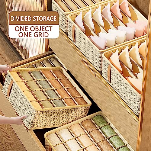 Kmonabie Underwear Sock Storage Box Organization and Storage Drawer Type Multifunctional Organizing Box Closet Organizers and Storage (L Red)