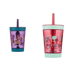 contigo kids spill-proof 14oz tumbler & kids spill-proof 14oz tumbler with straw and bpa-free plastic, fits most cup holders and dishwasher safe, sprinkles pink