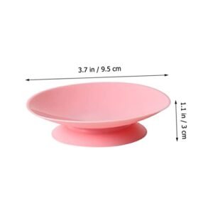 DOITOOL 3pcs Silicone Suction Plate Double Sided Suction Cups Silicone Utensil Rest Sucker Pads for Plate Silicone Grip Dish Suction Cup Plates Plate Bowl Fixing Pad Suction Pads