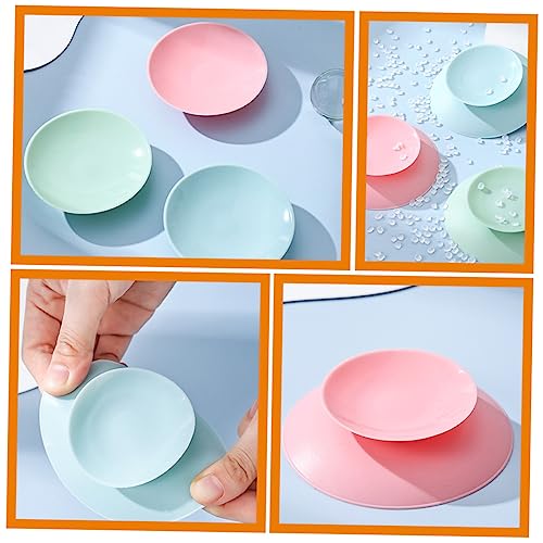 DOITOOL 3pcs Silicone Suction Plate Double Sided Suction Cups Silicone Utensil Rest Sucker Pads for Plate Silicone Grip Dish Suction Cup Plates Plate Bowl Fixing Pad Suction Pads