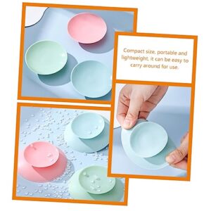 DOITOOL 3pcs Silicone Suction Plate Double Sided Suction Cups Silicone Utensil Rest Sucker Pads for Plate Silicone Grip Dish Suction Cup Plates Plate Bowl Fixing Pad Suction Pads