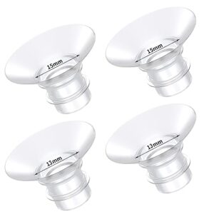 TOVVILD 4Pcs Flange Inserts 13mm 15mm - Breast Pump Parts Compatible with Medela,Spectra 24mm Shields/Flanges, Momcozy Wearable Cups, Reduce 24mm Tunnel Down to Correct Size