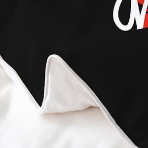 jejeloiu Sexy Red Lips Duvet Cover 100% Cotton Get Naked for Couple Lover Men Funny Quotes Bedding 100% Cotton Set Modern Fashion Stylish Black Red White Duvet Set Room Decor Quilt Cover Queen Zipper