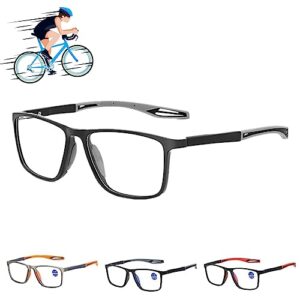 woslxm men's sports ultra-light anti-blue light presbyopic glasses, titanium progressive far and near dual-use reading glasses (black, 2, multiplier_x)