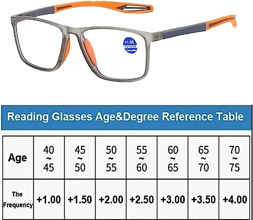 WOSLXM Men's Sports Ultra-Light Anti-Blue Light Presbyopic Glasses, Titanium Progressive Far and Near Dual-Use Reading Glasses (Black, 2, multiplier_x)