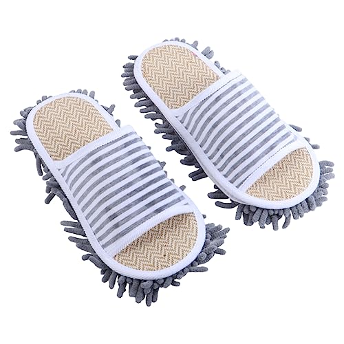 DOITOOL 1 Pair Slippers Houseshoes Slippers for Women Shoe Covers for Indoors Sweeper Mop Floor Cleaning Shoes Floor Cleaning Slipper Womens Socks Indoor Shoes All Season Slippers Cloth