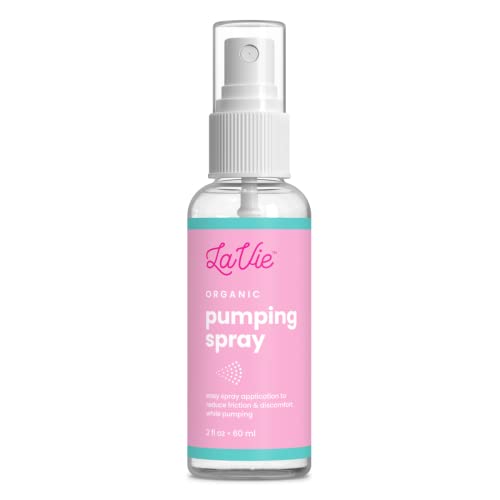 The LaVie 2oz Organic Pumping Spray with Pumping Bra for Handsfree Breastfeeding, Nursing or Pumping, Essential Support for Clogged Ducts, Mastitis, and Engorgement