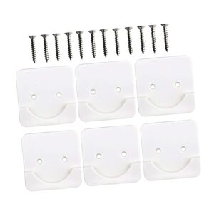 doitool 6pcs bracket holder heavy duty shower curtain tension curtain rods circle hooks adhesive curtain rod holder wall- mounted shower rods holder shower curtain tension holder fixture